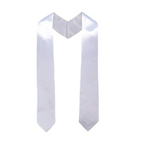 Étole de graduation en satin longue de haute qualité avec impression numérique, vierge et drapeaux nationaux pour étudiants internationaux