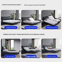 XL réglable intelligent électrique multifonctionnel double moteur hydraulique lit maison hôtel utilisation pliable en cuir Double fonction extensible
