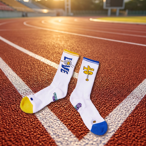 Durable Cushioned Coolmax Crew <b>Socks</b> <b>Moisture</b> Wicking <b>Socks</b> for Tennis Outdoor Sports Golf Running Skateboarding - Product Image 1