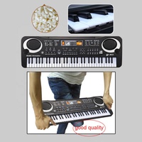 Órgano Electrónico con Teclado de 61 Teclas Simulación de Piano con Micrófono