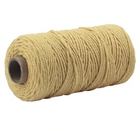 Usine en gros durable haute ténacité 100% coton macramé cordon 2mm enduit emballage corde pour vêtements chaussures maison sacs