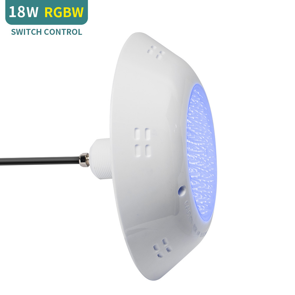 18W RGBW 2 Wires Switch Control Led Color Changing Swimming Pool Lights
