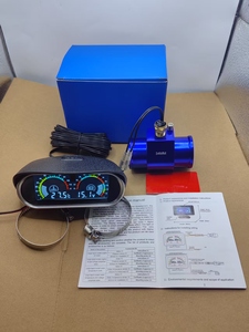 12V 24V Universele 2-in-1 LCD Auto Digitale Watertemperatuurmeter Voltmeter Auto Motor Sensor 10mm Met Adapter 34mm - Product Image 6