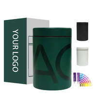 Pot de conservation hermétique en acier inoxydable 304 de qualité alimentaire avec cuillère, personnalisable avec logo, pour protéines en poudre, thé matcha, café, nutrition sportive