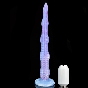 <b>Large</b> Soft Silicone 4 Size Strong Suction <b>Cup</b> Tentacle Monster Fantasy Knot Dildo Octopus Anal Plug for Women - Product Image 1