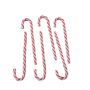 Adornos Navideños de Plástico de 5.9 Pulgadas, <span class=keywords><strong>Bastones</strong></span> de Caramelo Verdes Retorcidos para Decoración Navideña en Interiores y Exteriores - Product Image 1