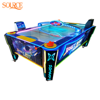 Table de hockey sur air robuste SOURE personnalisée OEM avec écran électronique, machine de hockey d'arcade pour centre commercial, centre de divertissement familial (FEC) et centre de jeux