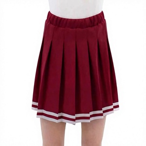 Minifalda plisada de cintura alta para mujer, con cintura elástica, dobladillo a rayas, estilo preppy Y2K, corte en A, marca privada, venta al por mayor - Product Image 2