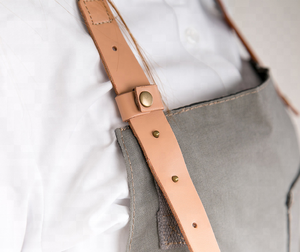 Không Thấm Nước Đôi Hai Mặt Hai Mặt Hai Mặt Bông Và Vải Lanh Oxford Vải Da Tinh Khiết Làm Việc Tạp Dề Biểu Tượng Tùy Chỉnh - Product Image 4