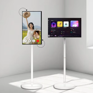 Trắng 21.5-Inch Mini Thông Minh TV Màn Hình Cảm Ứng LED Đèn Nền 60Hz Làm Mới Android 12 4G + 64G 1080P Di Động Giải Trí Thông Minh TV - Product Image 1