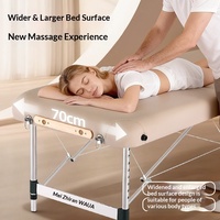 Table de massage pliante en acier inoxydable, portable, pour usage domestique, thérapie, médecine traditionnelle chinoise, soins de santé