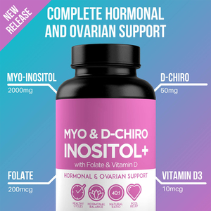 OEM inositol bổ sung Myo d-chiro inositol viên nang với folate Vitamin D hormone cân bằng cho phụ nữ hạnh phúc kích thích tố - Product Image 3