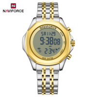 Montre NAVIFORCE 9275 Al Fajr Azan pour hommes, montre avec affichage de l'heure musulmane, fabricant original, haute qualité
