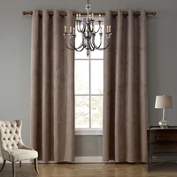 Ensemble de 2 rideaux occultants Ystyle 140x300CM, isolation thermique, protection UV, à œillets, 100% polyester, gris foncé, rideaux de chambre à coucher