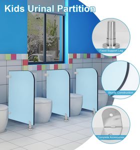 Biombo de Urinario de Diseño Moderno para Montar en la Pared, Separador de Baños para Escuelas, Hospitales, Centros Comerciales, Accesorio - Product Image 2