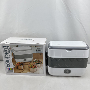 2-<b>Compartment</b> Stainless Steel <b>Lunch</b> <b>Box</b> Leakproof & Durable Ideal for Office/School Eco-Friendly & Reusable Electric KL01004 - Product Image 3