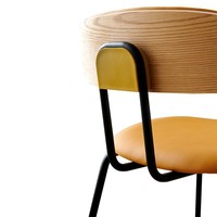 Chaise de bar nordique avec dossier en acier inoxydable, chaise haute moderne simple et luxueuse pour bar et café