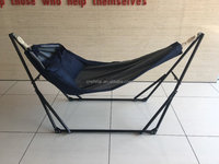 Hamac de jardin pliable en coton de luxe, support de hamac portable d'intérieur, chaise suspendue, lit avec oreiller et sac de transport