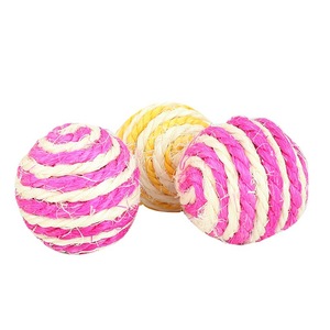 Mix Colors Sisal Hemp Rope Wrapped <b>Cat</b> <b>Toy</b> Ball <b>Interactive</b> <b>Cat</b> Rolling Ball <b>Toy</b> - Product Image 6