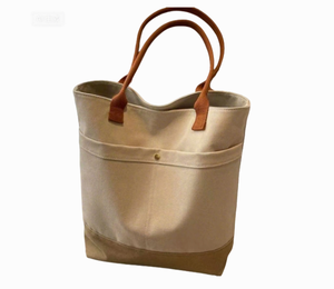 Bolsa de Lona de Gran Capacidad con Diseño Elegante, Versátil para el Trabajo, Estilo Artístico, para Estudiantes, Bolsa de Hombro Individual para Libros - Product Image 1