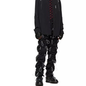 Pantalones de Moda Urbana Personalizados OEM de Alta Calidad con Múltiples Cordones Elásticos para Hombre - Product Image 3