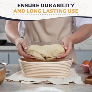 Bol à pâte ovale de 10 pouces en rotin naturel le plus vendu - Product Image 4