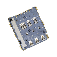 Connecteur de carte Nano SIM WECONN WL-SIM124-NA1 6PIN+1 H=1.24mm Push-Push avec interrupteur de détection, fabricant certifié ISO9001 IATF16949