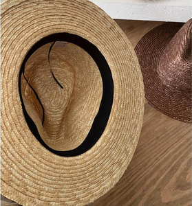 Chapeau Panama en paille de blé pour femme, printemps-été, style INS, pour vacances en bord de mer, protection solaire, chapeau <span class=keywords><strong>jazz</strong></span> - Product Image 6