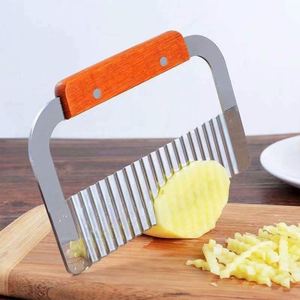 เครื่องตัดเฟรนช์ฟรายส์ด้ามไม้ ขายตรงจากโรงงาน ใบมีดสแตนเลส ตัดแบบหยัก - Product Image 1