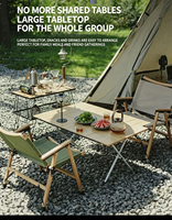 Table pliante en bambou Nan pour l'extérieur, table de camping portable pour la salle à manger à domicile, table à thé, pique-nique et voyages en voiture