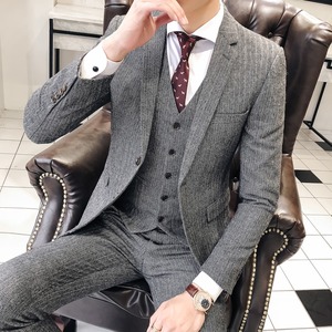 10% de descuento (chaqueta + pantalón + chaleco) empresas mayoristas chinas blazer hombres traje de 3 piezas hombres una hebilla Casual hombres formas Suite - Product Image 2