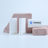 Stick de conditionnement cosmétique vide en plastique à remplissage par le haut, ovale plat, à mécanisme rotatif, 15 ml, pour écran solaire solide et déodorant