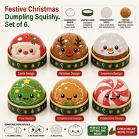Boîte mystère de Noël Squishy en forme de boulette, cadeau fantaisie anti-stress, article de fête et objet de collection pour les fêtes