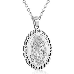 Collier Pendentif Bouclier de Fitness en Acier Inoxydable 316L pour Femme et Homme, Bijou Religieux Tendance pour Couple, Style Européen - Product Image 2