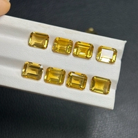 Batu Permata Citrine Kuning Asli Potongan Emerald Alami Ukuran 7x9mm hingga 10x12mm