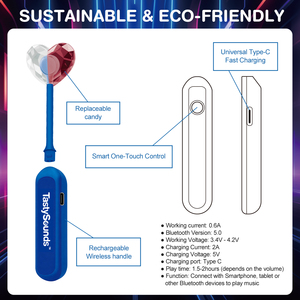 <span class=keywords><strong>Amos</strong></span> Tastysounds - Caramelos de Música Sin Azúcar con Bluetooth Inalámbrico, Sabores Naturales a Frambuesa - Product Image 5