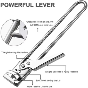Ouvre-bouteille multifonction réglable en acier inoxydable pour bocaux et couvercles, ouvre-boîte à visser sans effort pour outils de cuisine - Vente en gros - Product Image 4