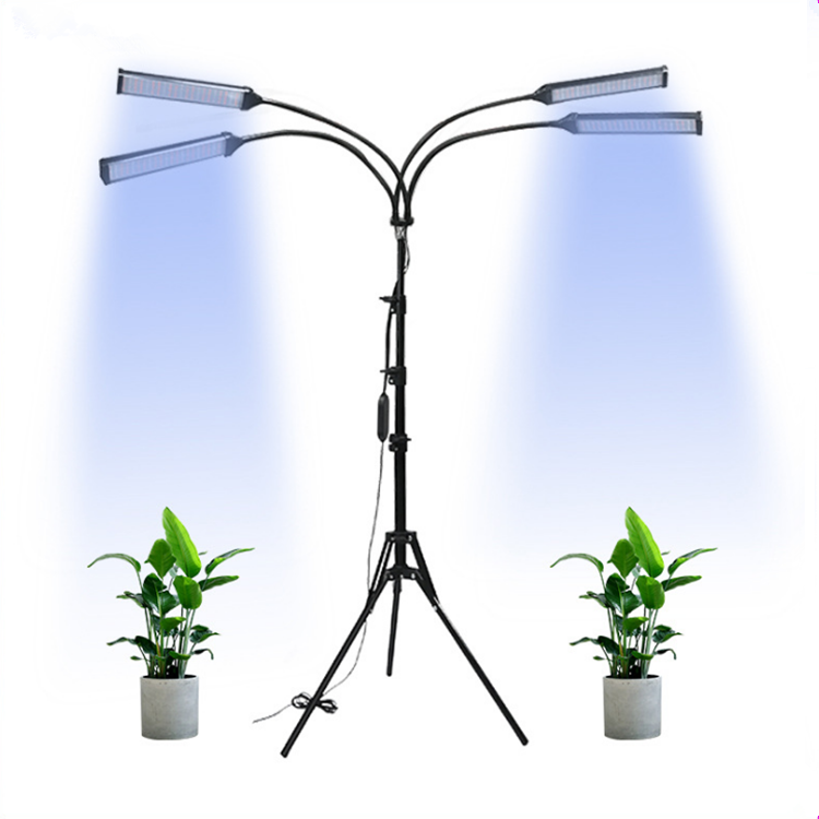 Светодиодный светильник для выращивания растений с подставкой, комнатное освещение для растений с дистанционным управлением, лампа для выращивания красного и синего спектра