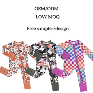 Pigiami in Bambù all'Ingrosso, Set di Vestiti per Neonati a Righe e Quadretti, Ecologici, Traspiranti, Personalizzabili, Spedizione Rapida, Prezzo di Fabbrica - Product Image 1