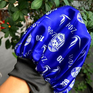 Personalizado todos los 9 grupos sociedad Organización letra griega hermandad impermeable más fino mujeres ZETA ducha sombrero 1920 Club gorro de baño - Product Image 3