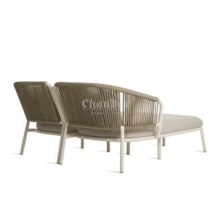 Chaise longue de jardin <span class=keywords><strong>2</strong></span> <span class=keywords><strong>places</strong></span> pour hôtel, mobilier d'extérieur, transat de piscine, chaise de patio, <span class=keywords><strong>lit</strong></span> de soleil, chaise longue de plage - Product Image 4