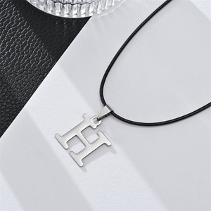 Collane con Ciondolo a 26 Lettere dell'Alfabeto Inglese in Acciaio Inossidabile, Regalo di <span class=keywords><strong>Amicizia</strong></span>, Ritorno a Scuola, Laurea, Compleanno, Charm Iniziale - Product Image 2