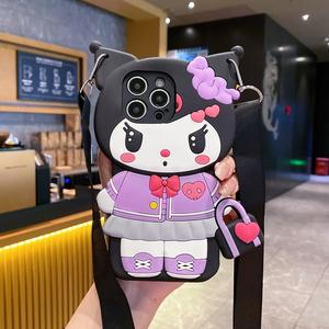 เคสโทรศัพท์ลายการ์ตูน TPU กันกระแทก งานแฮนด์เมด ขายดี พร้อมสายคล้องคอแบบไขว้ สำหรับ <span class=keywords><strong>Oppo</strong></span> A6 Pro Realme 15T - Product Image 5