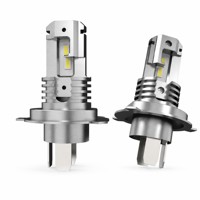 Ampoules de phares de voiture LED H4 6000K Blanc froid Super Lumineuses Plug and Play Taille Mini 1:1 Sans erreur pour Voitures et Motos