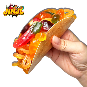 Vente en gros : Nouvelles gommes en forme de tacos mexicains 2026, teneur en jus <50%, cadeaux de fête créatifs et uniques, desserts halal - Product Image 2