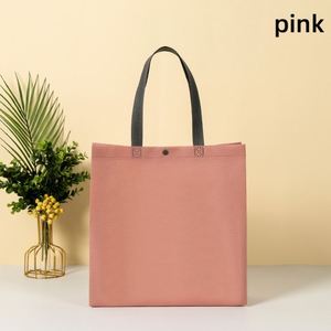 Eco-friendly <b>Shopping</b> <b>Bag</b> with Handle Snap Button Reusable <b>Foldable</b> Non Woven Tote <b>Bag</b> Custom Logo Letter Pattern Gift - Product Image 3