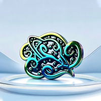 Badge en métal artistique plaqué arc-en-ciel coloré OEM, épinglette émaillée personnalisée avec logo pour vêtements, sacs à dos, décoration, cadeau