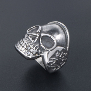 Retro Skull <b>Ring</b> <b>Titanium</b> Steel Casting Men's Fashion Jewelry SA823 - Product Image 2