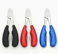 Pince à ongles incarnés professionnelle améliorée, poignée ergonomique en caoutchouc, lame incurvée en acier inoxydable pour ongles épais et durs