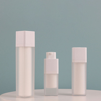 Contenants de luxe carrés de 30 ml avec pompe rotative sans air pour fond de teint, sérum liquide, lotion, crème – en plastique sous vide avec sérigraphie